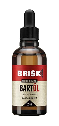 BRISK 2in1 Bartöl für Männer, 50 ml,...