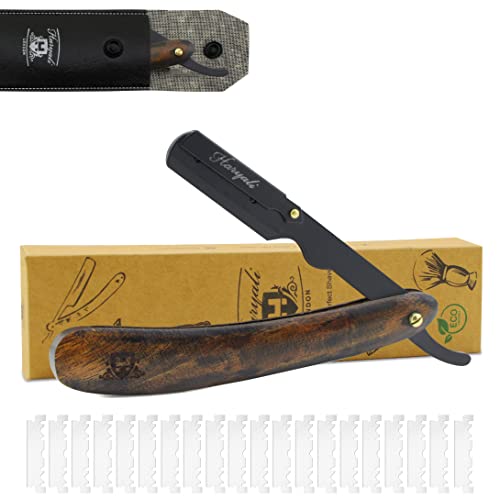 Haryali London Rasiermesser Set mit Holzgriff...