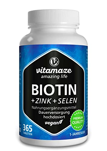 Biotin hochdosiert 10.000 mcg + Selen + Zink...