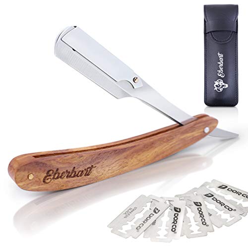 Eberbart Edelstahl Rasiermesser mit 10...