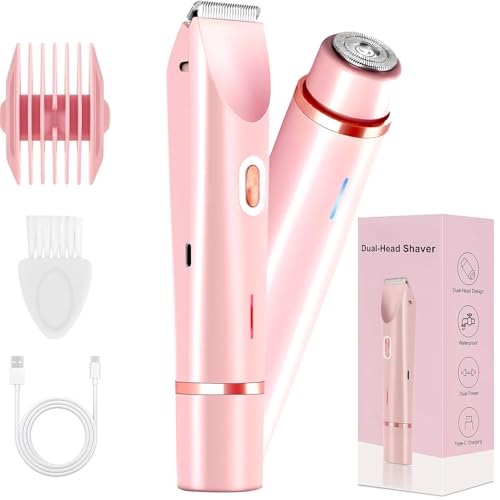 Intimrasierer für Frauen, 2-in-1 Dual Head...