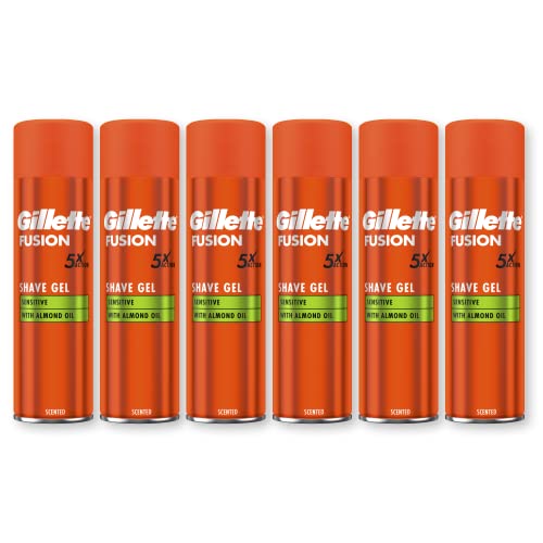 Gillette Fusion Rasiergel Mit Mandelöl, (6 x...