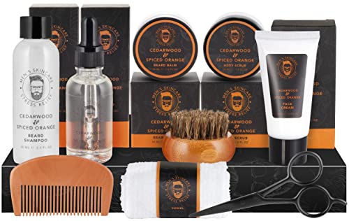 BRUBAKER 9-tlg. Bartpflege Geschenk Set mit...