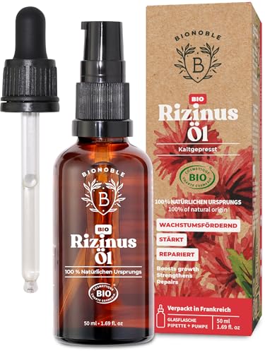 Bionoble Rizinusöl Bio 50ml - 100% Rein,...